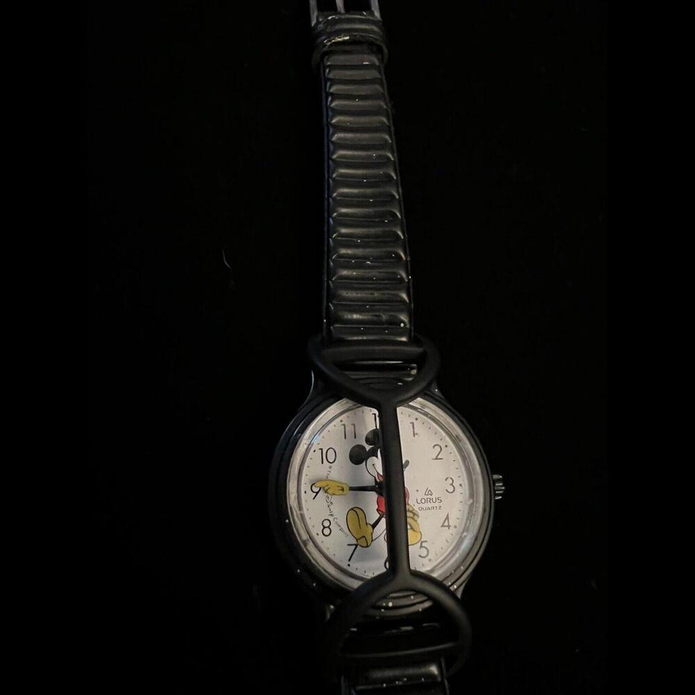 Lorus Mickey Mouse Watch Paint Splattered New Battery